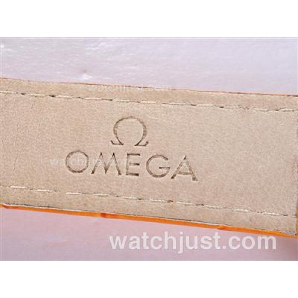 Omega Seamaster Planet Ocean Working Chronograph with Black Dial-Orange Bezel and Strap