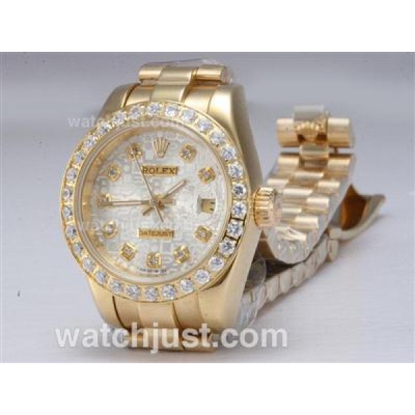 Top Quality Rolex Datejust Replica Watches With Golden Dials For Sale
