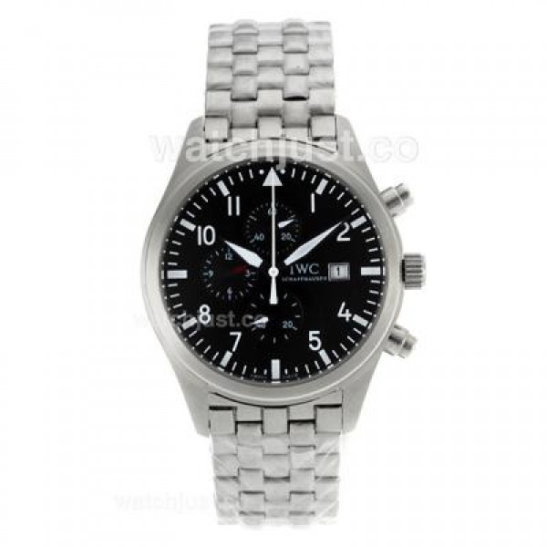 IWC Saint Exupery Working Chronograph with Black Dial S/S