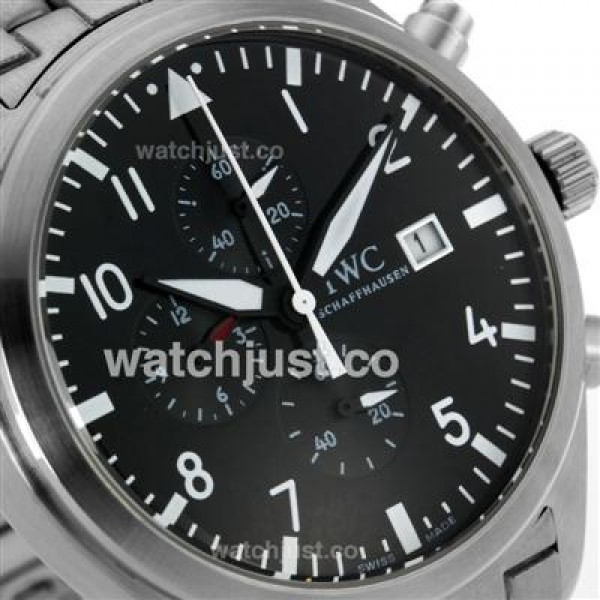 IWC Saint Exupery Working Chronograph with Black Dial S/S
