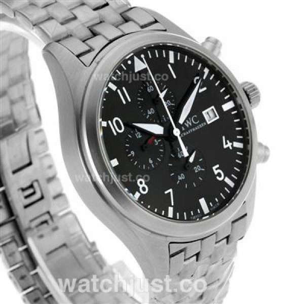 IWC Saint Exupery Working Chronograph with Black Dial S/S