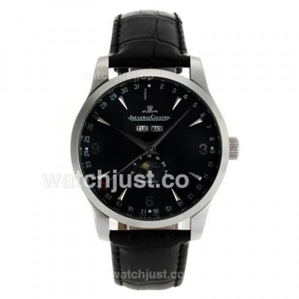 Jaeger-Lecoultre Master Control Automatic with Black Dial-Leather Strap