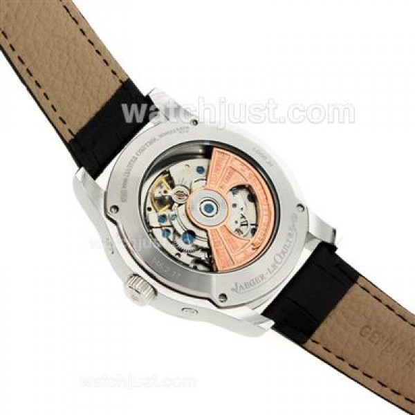 Jaeger-Lecoultre Master Control Automatic with Black Dial-Leather Strap
