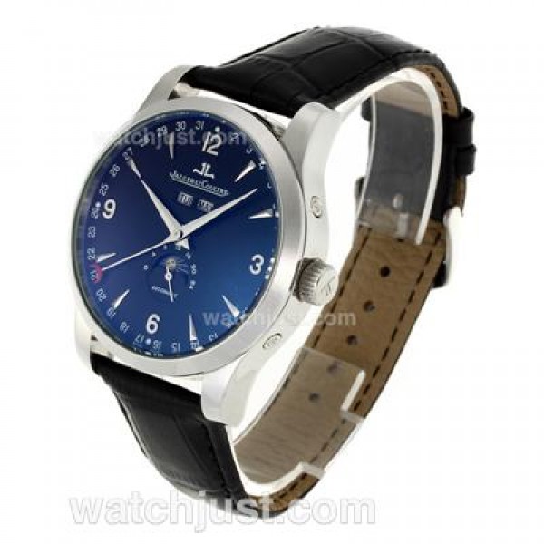 Jaeger-Lecoultre Master Control Automatic with Black Dial-Leather Strap