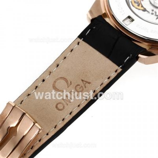 Omega Seamaster Automatic Rose Gold Case with White Dial-Same Chassis As Swiss Version-High Quality
