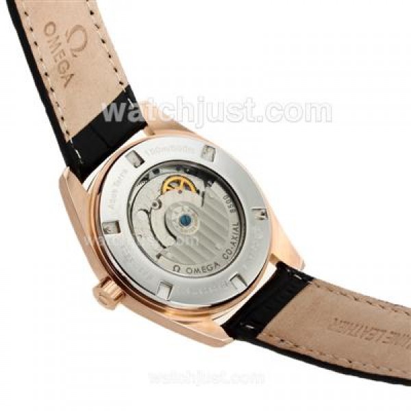 Omega Seamaster Automatic Rose Gold Case with White Dial-Same Chassis As Swiss Version-High Quality