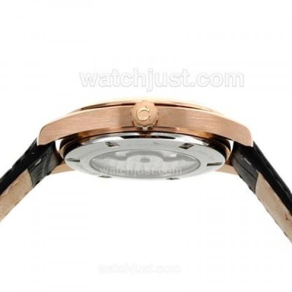 Omega Seamaster Automatic Rose Gold Case with White Dial-Same Chassis As Swiss Version-High Quality