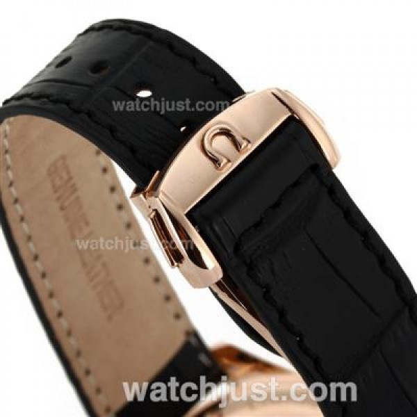 Omega Seamaster Automatic Rose Gold Case with Black Dial-Same Chassis As Swiss Version-High Quality