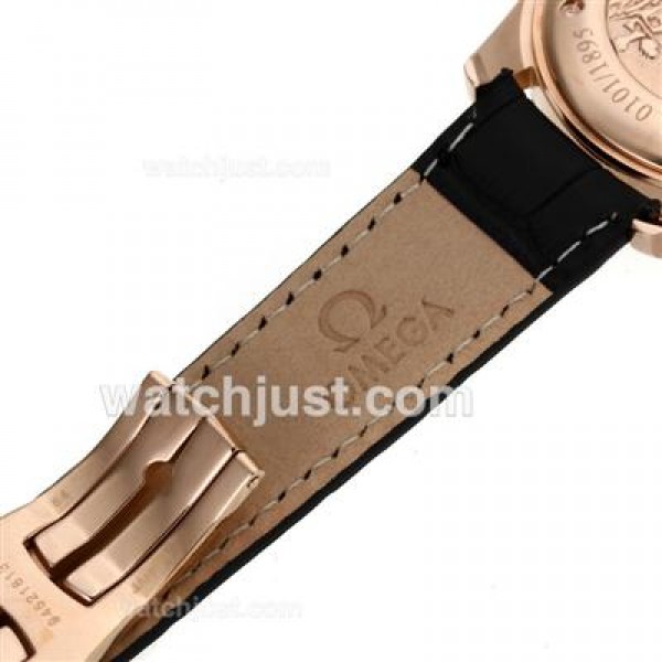 Omega Seamaster Automatic Rose Gold Case with Black Dial-Same Chassis As Swiss Version-High Quality
