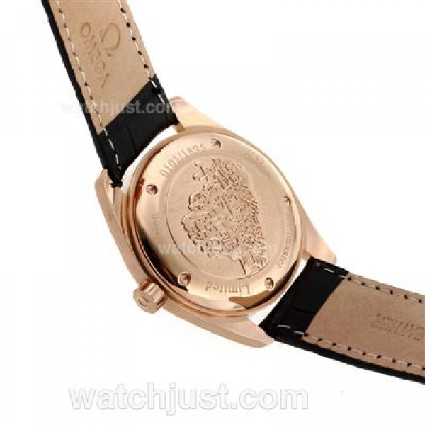 Omega Seamaster Automatic Rose Gold Case with Black Dial-Same Chassis As Swiss Version-High Quality