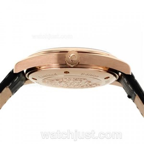 Omega Seamaster Automatic Rose Gold Case with Black Dial-Same Chassis As Swiss Version-High Quality
