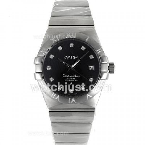 Best 1:1 Omega Constellation Fake Watches With Black Dials For Men