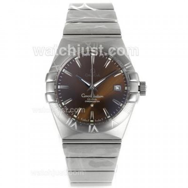 High Quality Omega Constellation Replica Watches With Brown Dials For Sale
