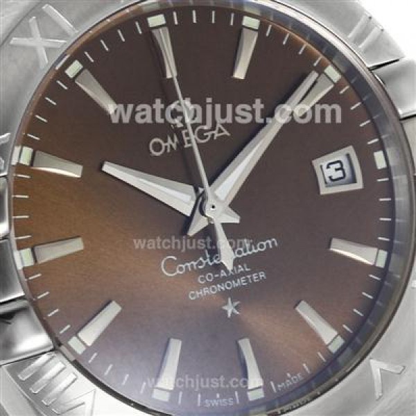 High Quality Omega Constellation Replica Watches With Brown Dials For Sale