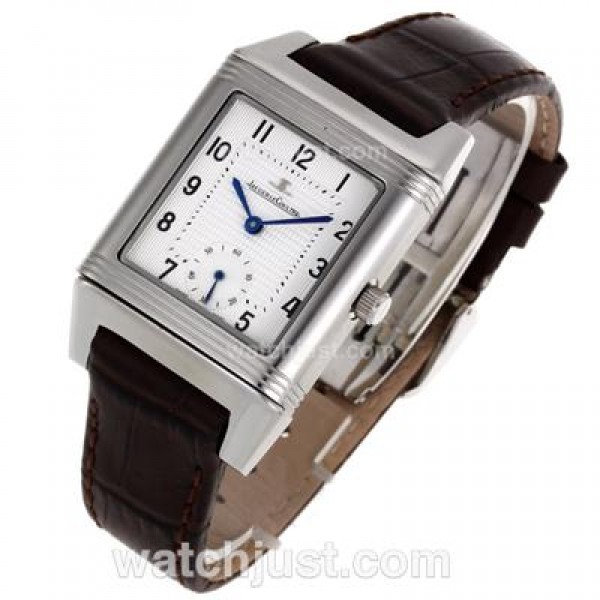Jaeger-Lecoultre Reverso White Dial with Brown Leather Strap