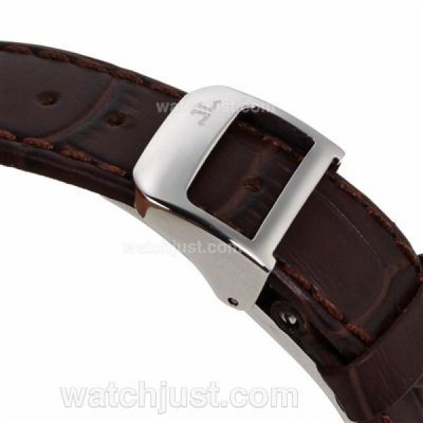 Jaeger-Lecoultre Reverso White Dial with Brown Leather Strap