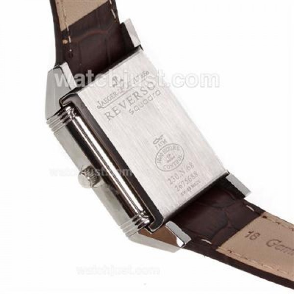 Jaeger-Lecoultre Reverso White Dial with Brown Leather Strap