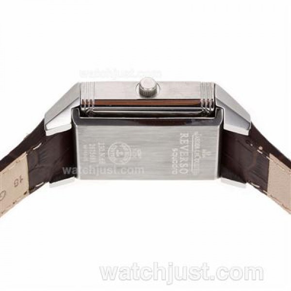 Jaeger-Lecoultre Reverso White Dial with Brown Leather Strap