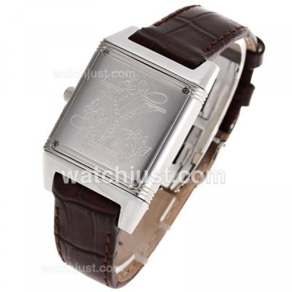 Jaeger-Lecoultre Reverso White Dial with Brown Leather Strap