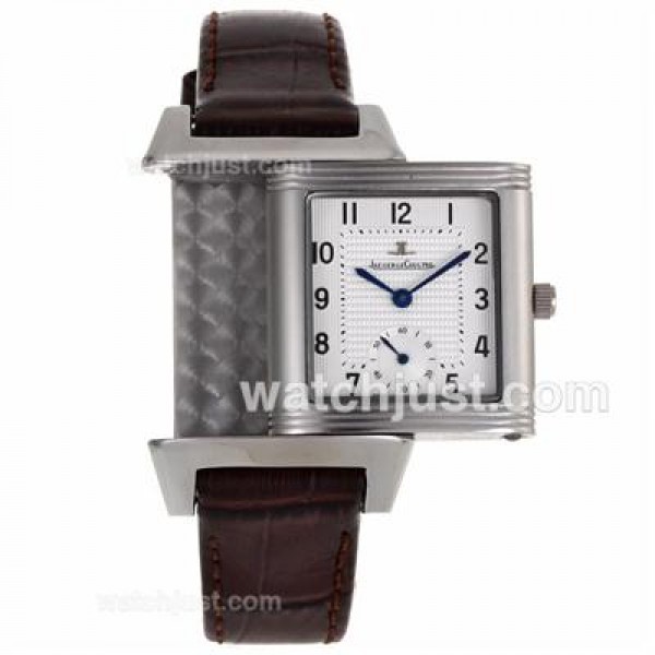 Jaeger-Lecoultre Reverso White Dial with Brown Leather Strap