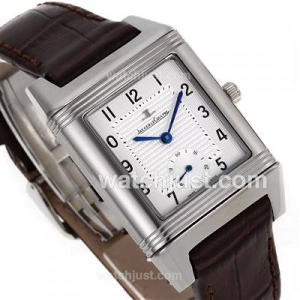 Jaeger-Lecoultre Reverso White Dial with Brown Leather Strap