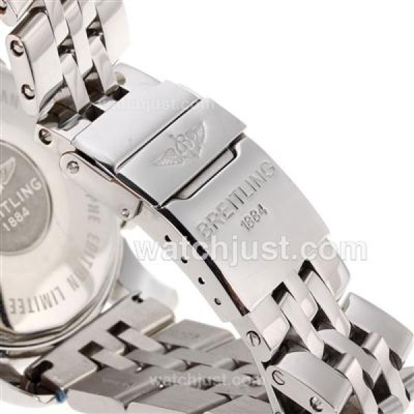 Breitling Aeromarine Working Chronograph Stick Markers with Black Dial S/S