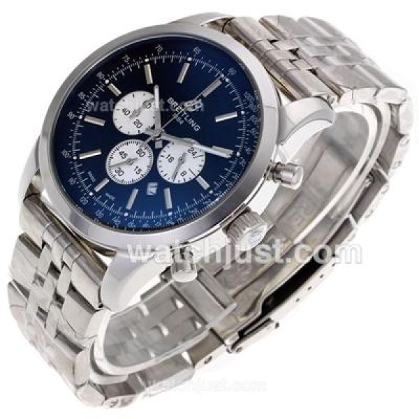 Breitling Aeromarine Working Chronograph Stick Markers with Black Dial S/S