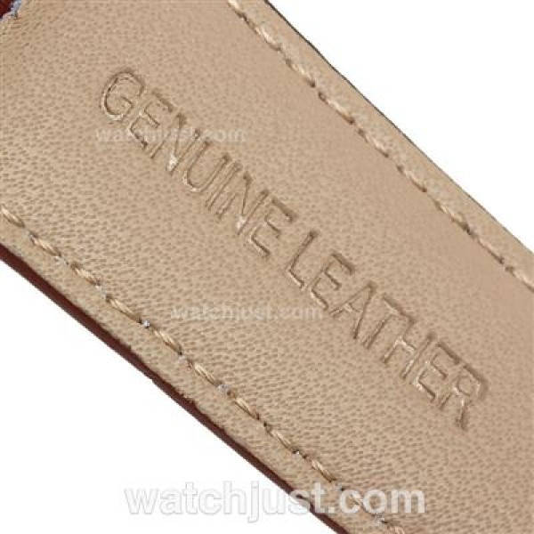 Cartier Ballon bleu de Cartier White Dial with Brown Leather Strap-Oversized Version