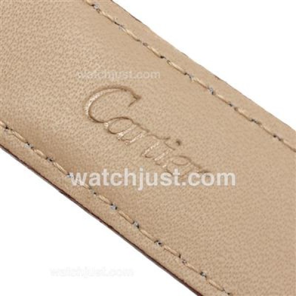 Cartier Ballon bleu de Cartier White Dial with Brown Leather Strap-Oversized Version