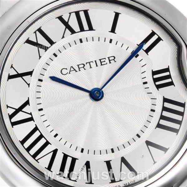 Cartier Ballon bleu de Cartier White Dial with Brown Leather Strap-Oversized Version