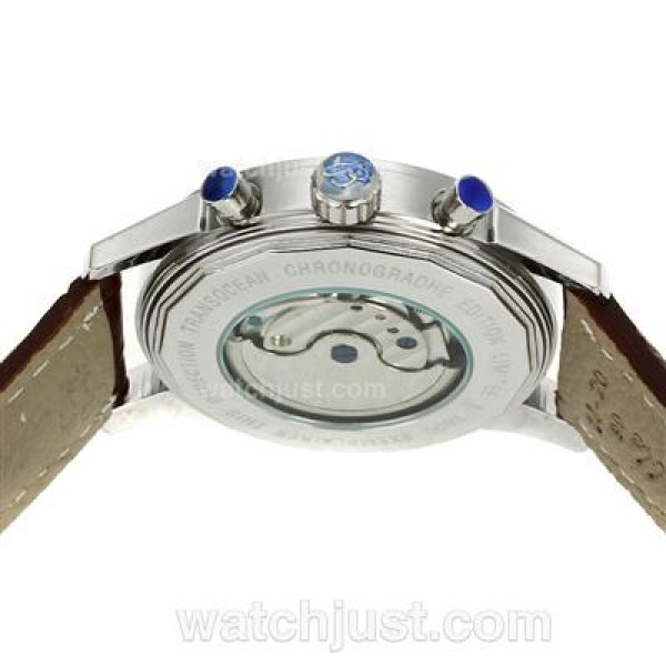 Breitling Aeromarine Automatic with White Dial-Leather Strap