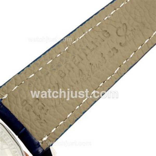 Breitling Chronospace Working Chronograph with Blue Dial-Leather Strap
