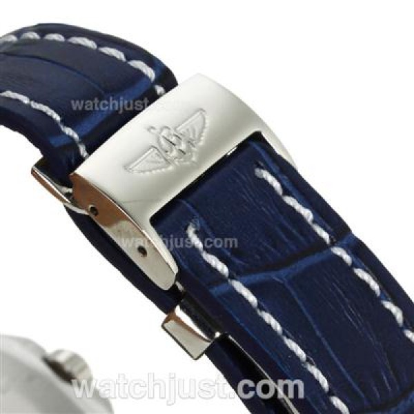 Breitling Chronospace Working Chronograph with Blue Dial-Leather Strap