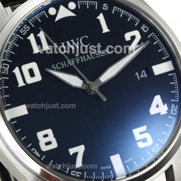 IWC Big Pilot White Markers with Black Dial-Leather Strap
