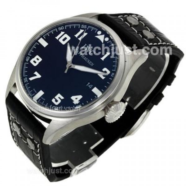 IWC Big Pilot White Markers with Black Dial-Leather Strap