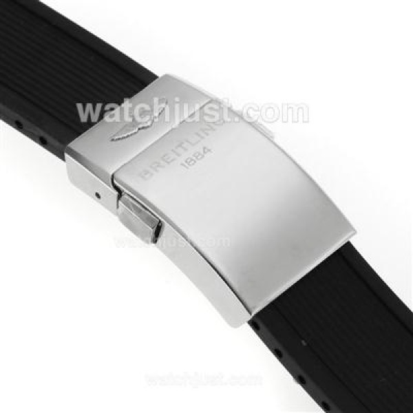 Breitling Rubber Strap with Deployment Buckle for Swiss Version