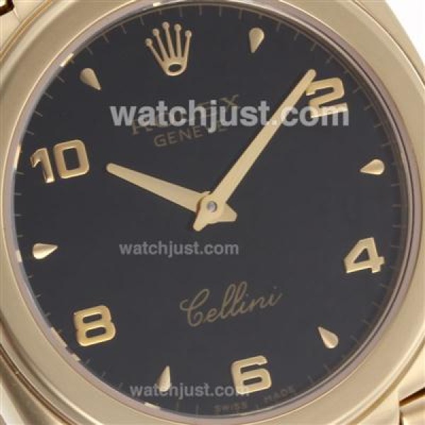 Top Quality Rolex Cellini Replica Watches With Black Dials For Sale