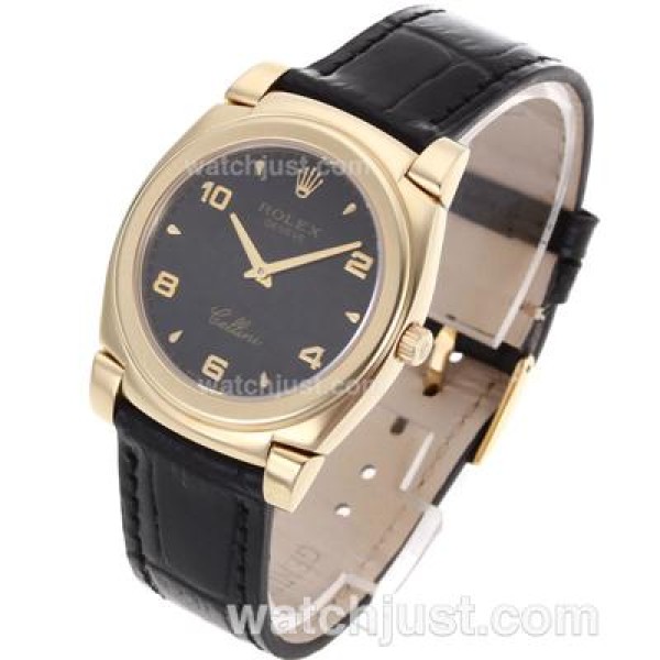 Top Quality Rolex Cellini Replica Watches With Black Dials For Sale