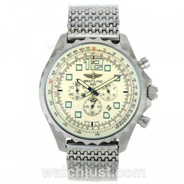 Breitling Chronospace Working Chronograph with White Dial S/S