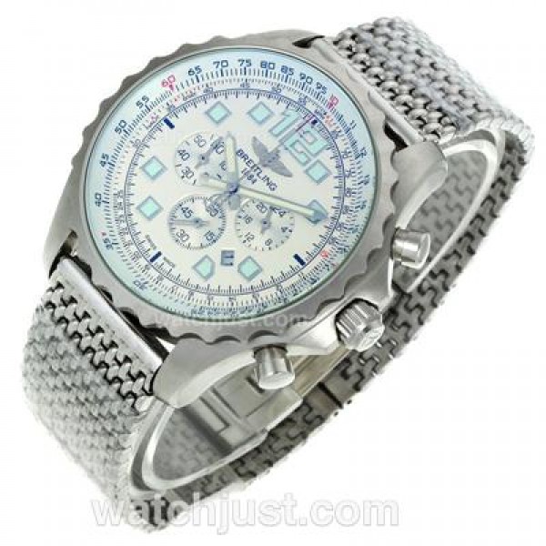 Breitling Chronospace Working Chronograph with White Dial S/S