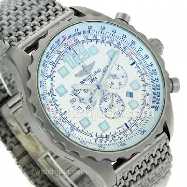 Breitling Chronospace Working Chronograph with White Dial S/S