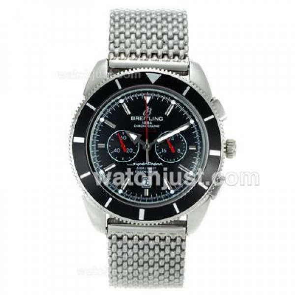 Breitling Super Ocean Working Chronograph with Black Dial S/S