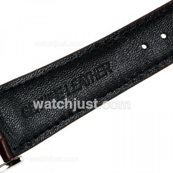 IWC Portofino Working Chronograph with Black Dial-Leather Strap