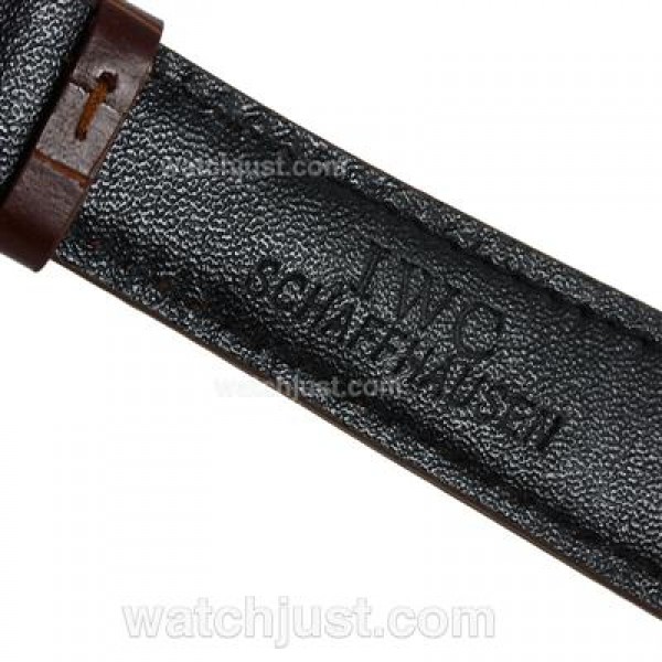 IWC Portofino Working Chronograph with Black Dial-Leather Strap
