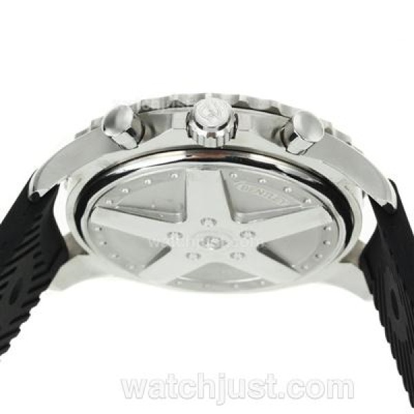 Breitling Chronospace Working Chronograph with White Dial-Rubber Strap