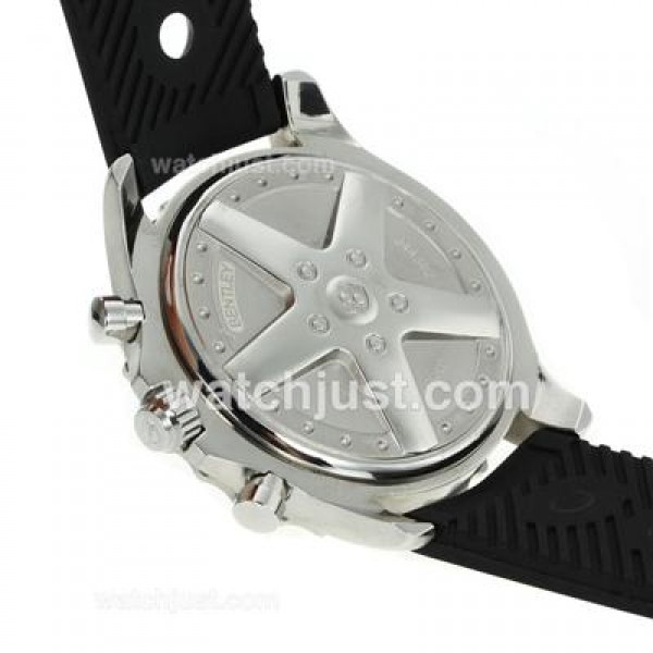 Breitling Chronospace Working Chronograph with Black Dial-Rubber Strap