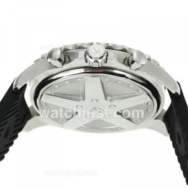Breitling Chronospace Working Chronograph with Black Dial-Rubber Strap