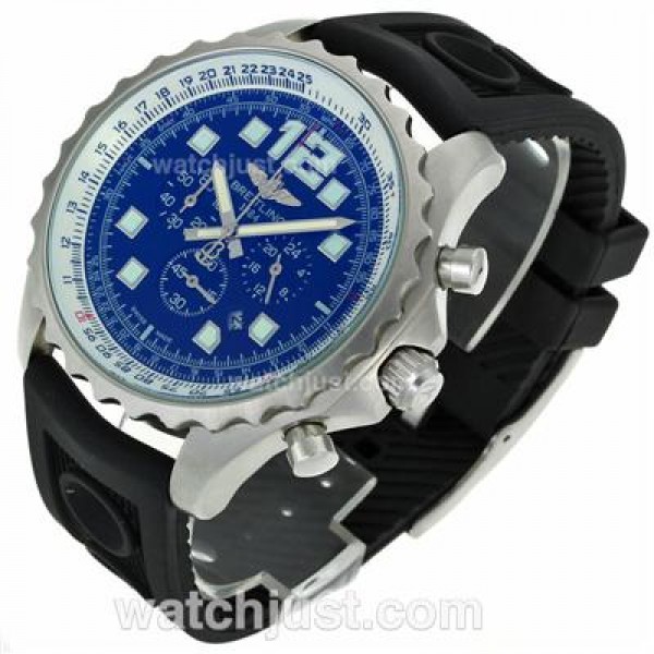 Breitling Chronospace Working Chronograph with Black Dial-Rubber Strap