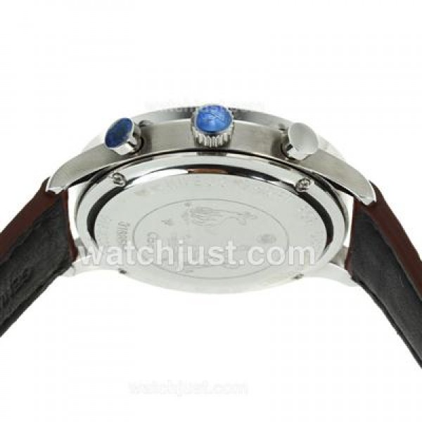IWC Portuguese Working Chronograph Rose Gold Markers with White Dial-Leather Strap