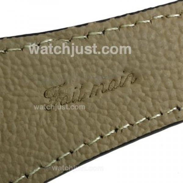 Bell & Ross BR03-94 Working Chronograph PVD Case Yellow Markers with Black Dial-Leather Strap
